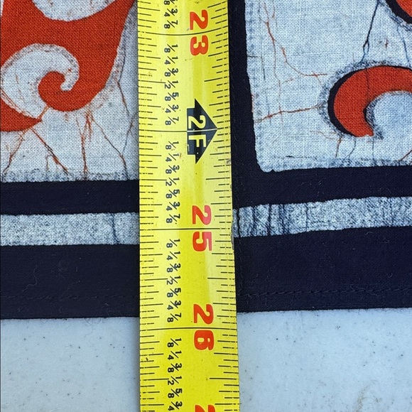 Chinese Dragon Batik Motif Wall Hangings in Black & Orange with Pockets, 24” - Picture 6 of 11